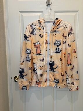 Crazy Catz Hoodie Size Large NEW